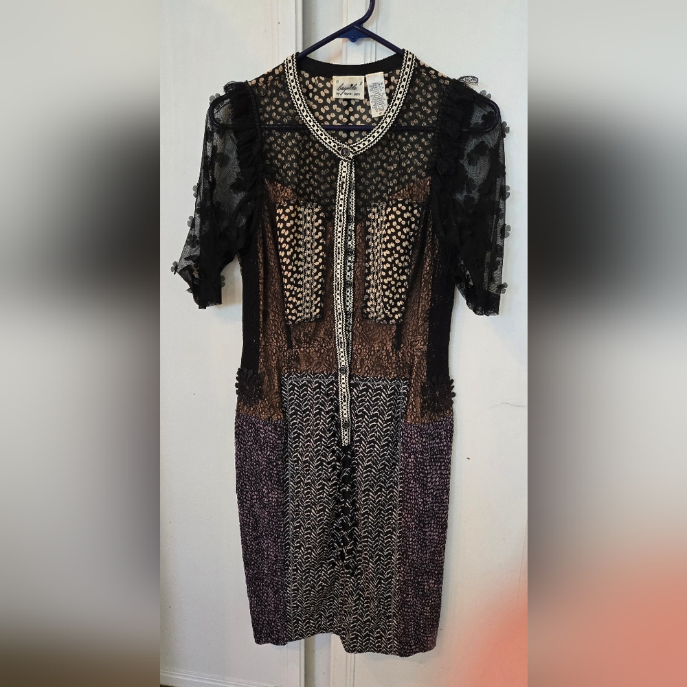 Beguile Byron Lars Anthropologie Allusion Sheath Midi Dress Size 4 - Picture 7 of 9